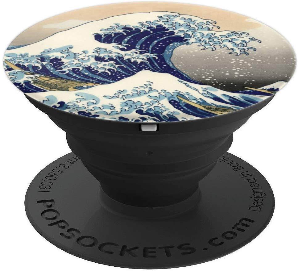 The Great Wave Japanese Kanagawa PopSockets Grip and Stand for Phones and Tablets