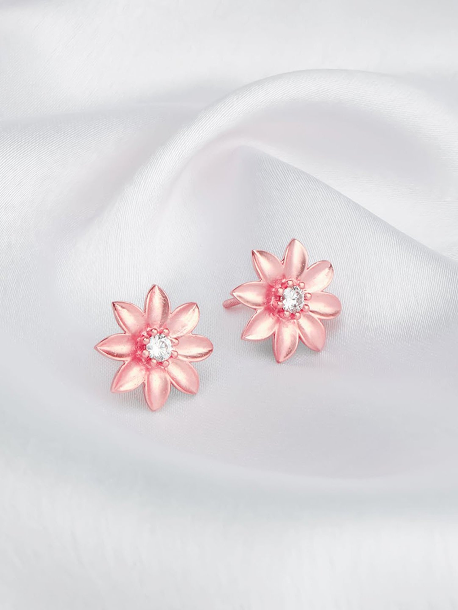 GIVA 92.5 Sterling Silver Magnolia Flower Stud Earrings for Women