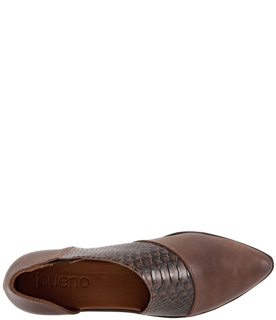 Bueno Blake Snake Embossed Leather Slip-On Flats