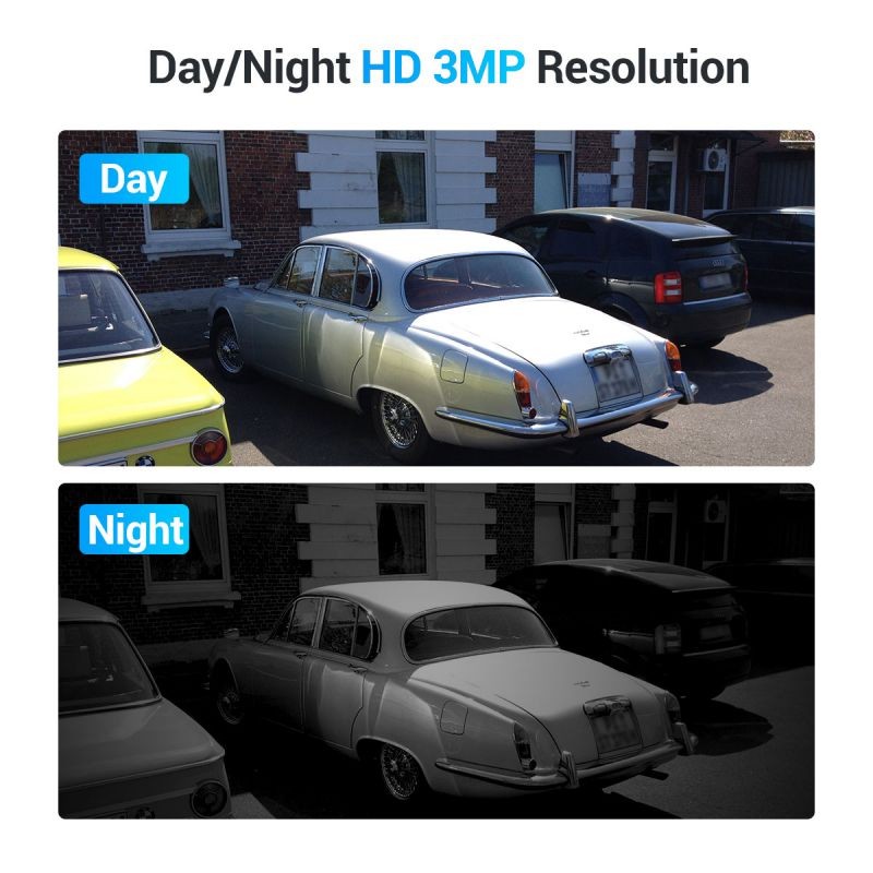 ESCAM PVR601 3MP POE 4CH PVR Camera Kit Surveillance Camera System without Humanoid Detection