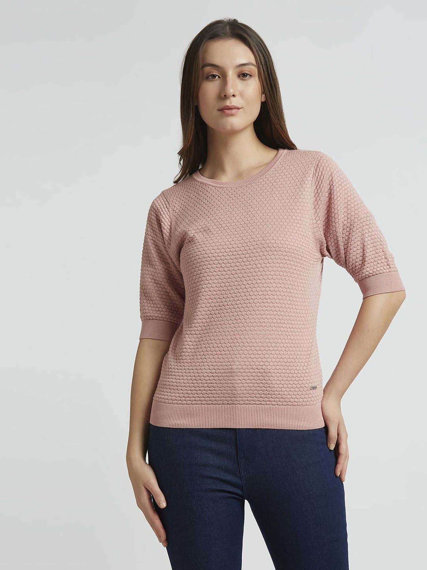 Pepe Jeans Pink Self Pattern Top