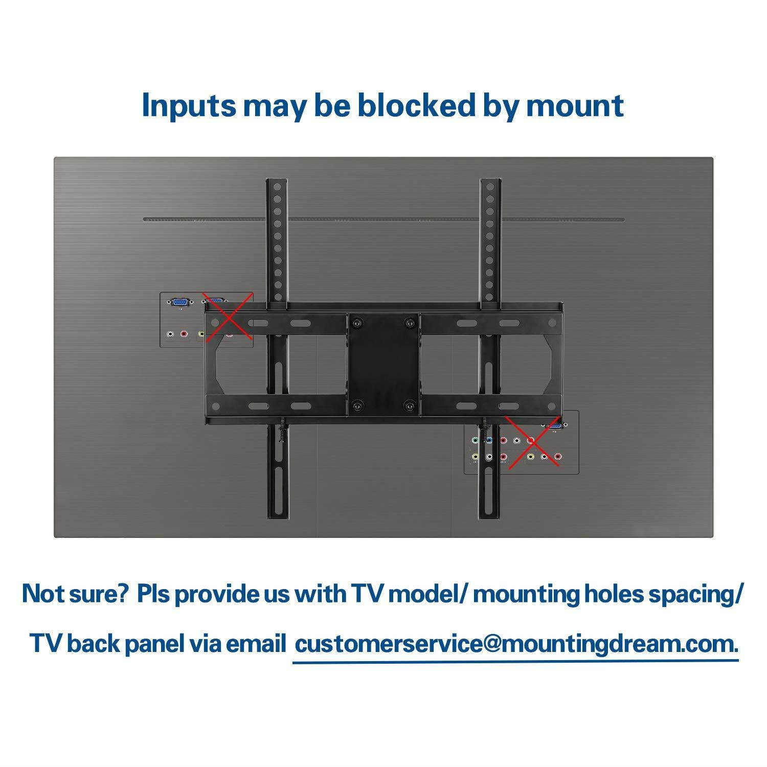 Mounting Dream TV Wall Mount TV Bracket for Most 32-55 Inch Flat Screen TV/ Wall Mount Bracket, Full Motion TV Wall Mount with Swivel Articulating Dual Arms, Max VESA 400x400mm, 99 LBS Loading MD2380