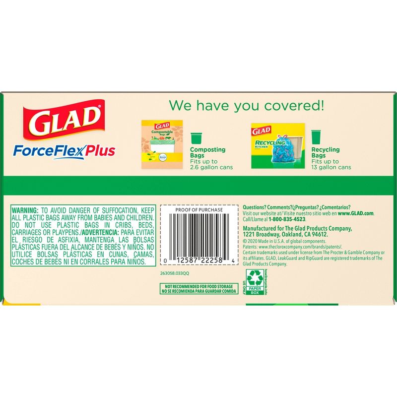 GreenPolly Drawstring Recycling Trash Bags - 13 Gallon - 20ct