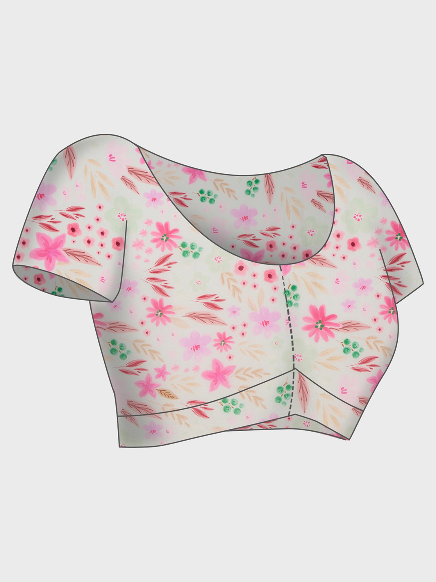 navyasa by liva Multicolored Printed Saree With Unstitched Blouse