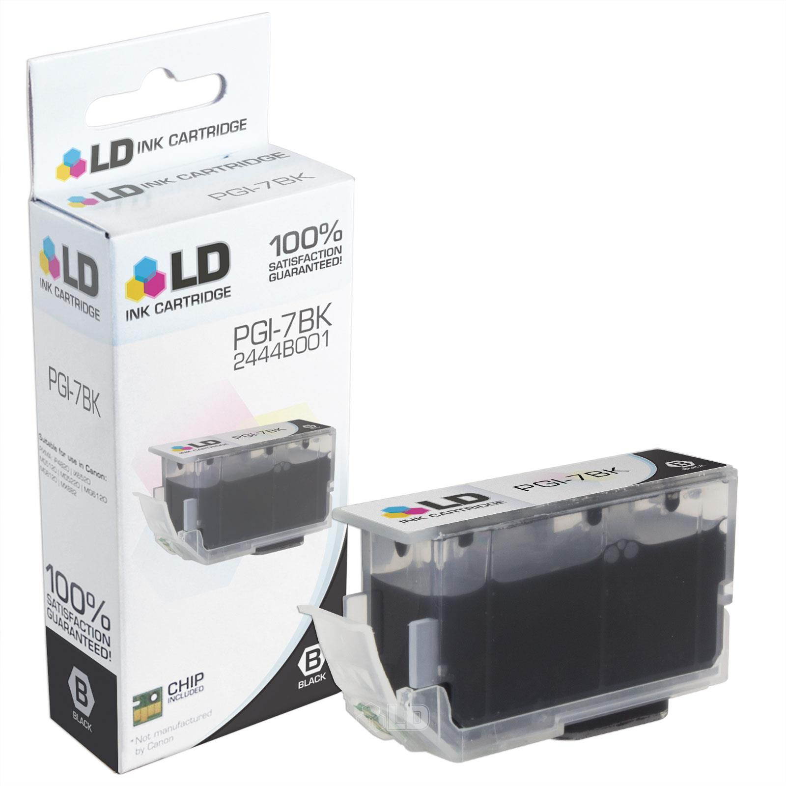 LD Compatible Ink Cartridge Replacement for Canon PGI-7Bk 2444B001 (Black, 4-Pack)