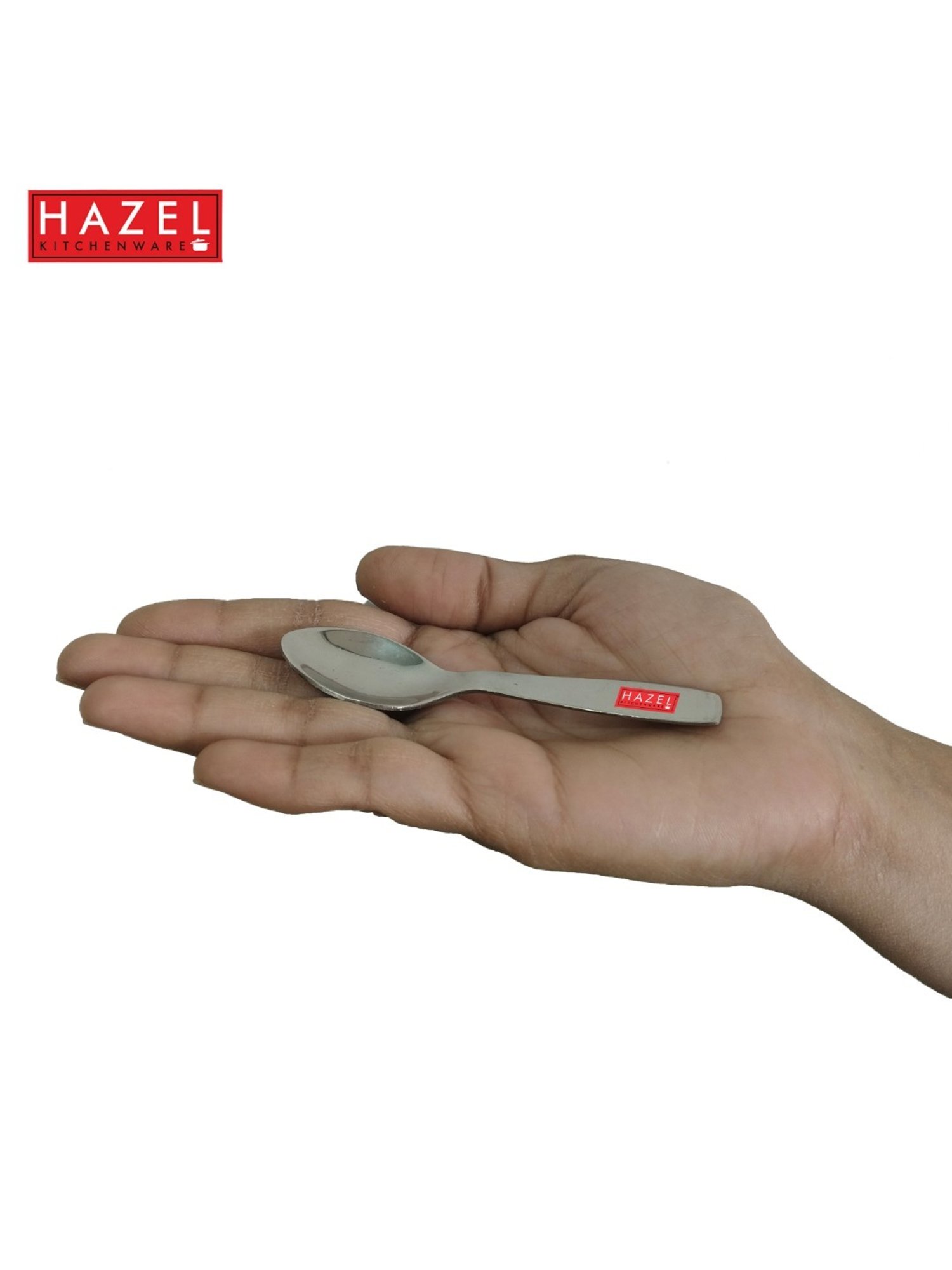HAZEL Silver Stainless Steel Spatula with Beveled Edge