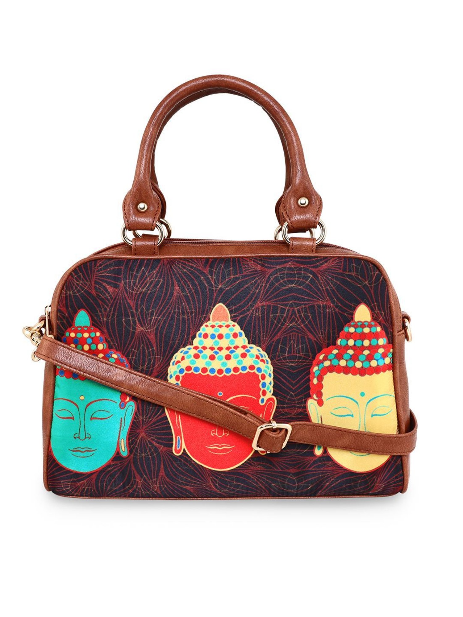 Sabhyata Multicolor Printed Medium Satchel Handbag