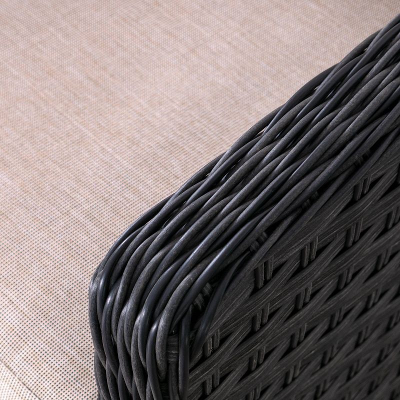 Tahoe Outdoor Three-Seater Sofa - Brown Wicker - Serta