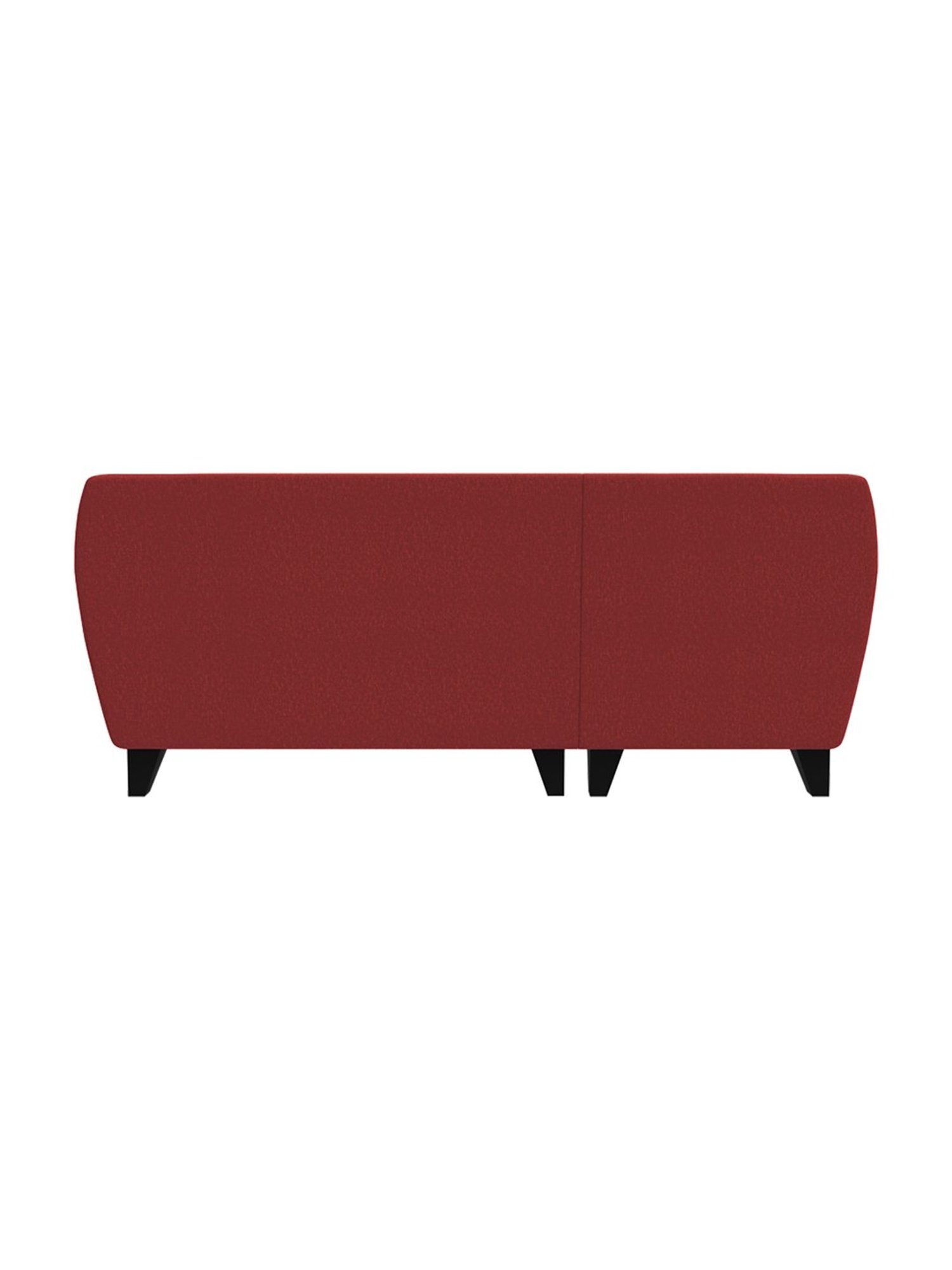 Trevi Red Fabric & Neem Wood 5 Seater LHS Sectional Sofa