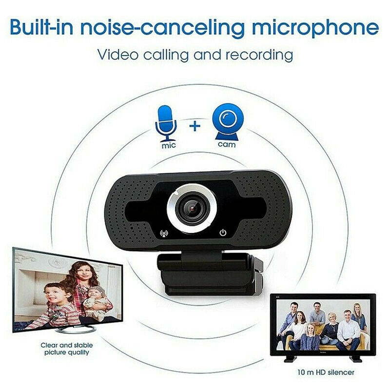 HD Webcam USB Computer Web Camera For PC Laptop Desktop Video Cam W/ Microphone