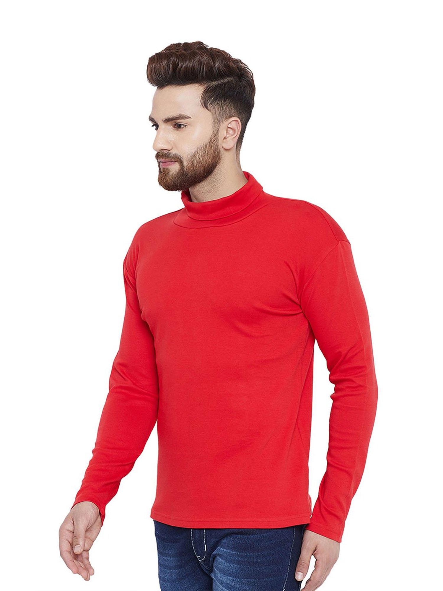 Hypernation Red High Neck T-Shirt