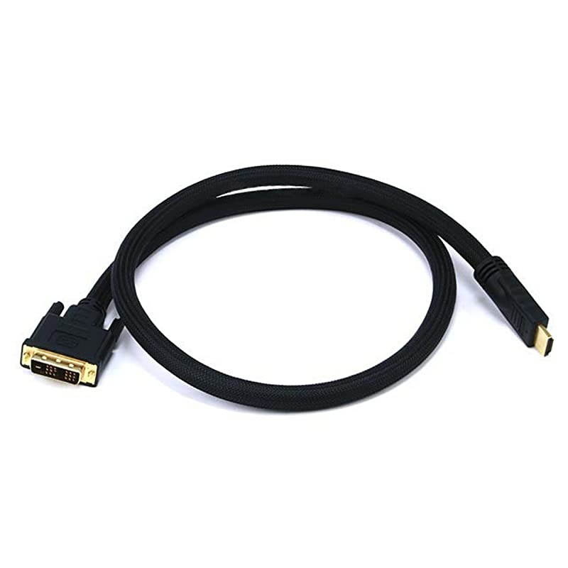 102286 3Feet 24AWG CL2 High Speed HDMI to DVI Adapter Cable with Net Jacket Black 102286