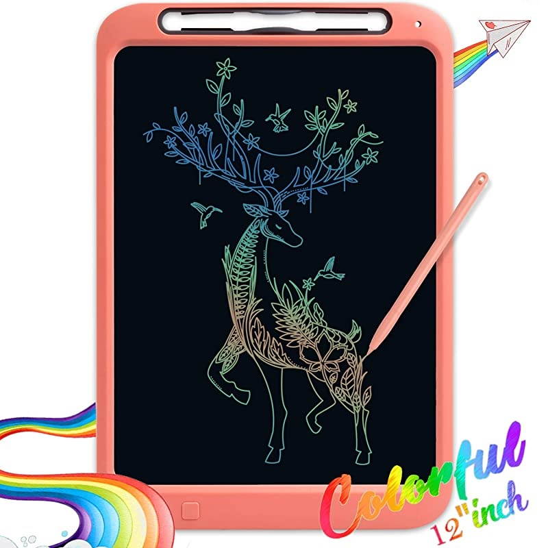 LCD Writing Tablet 12 inch Colorful Screen Electronic Writing amp Drawing Doodle Board Kids Drawing Tablet Writing Pad amp Memo Board for Kids and Adults