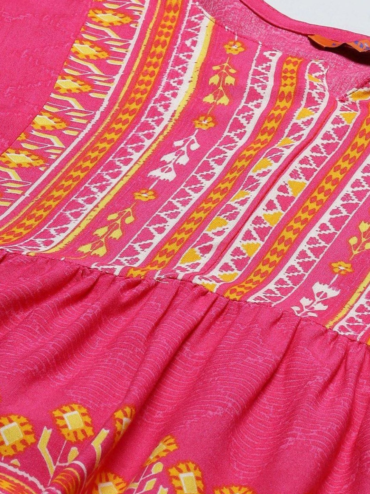 Rangriti Pink Printed Top