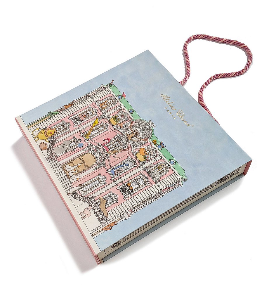 Atelier Choux Paris Organic Cotton Baby Friends & Family Tree Swaddle Blanket with Gift Box