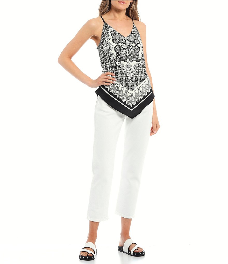 I.N. San Francisco Sleeveless Halter-Neck Scarf Top