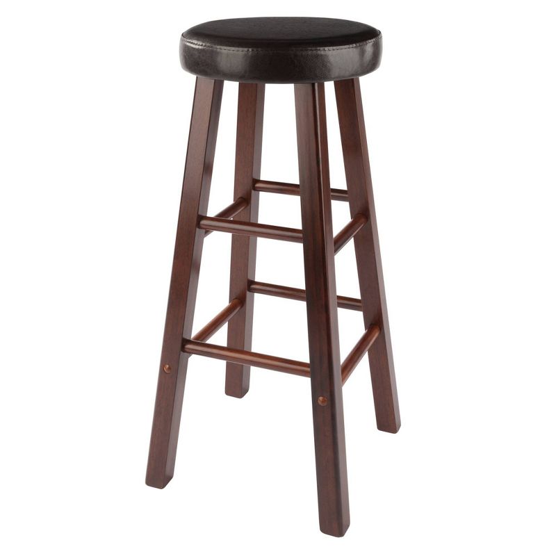 29" 2pc Maria Cushioned Barstools Walnut/Espresso - Winsome