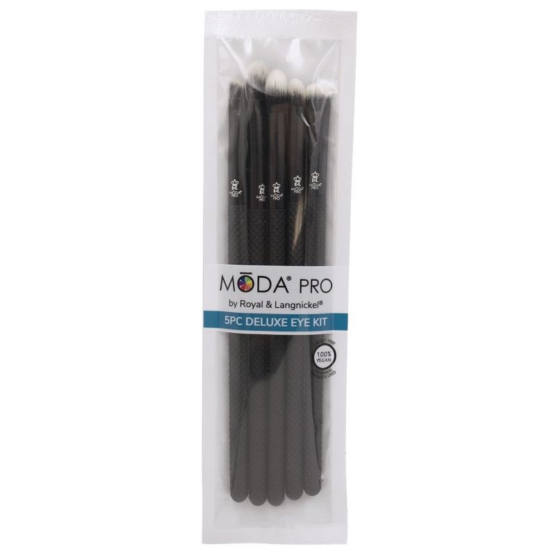 MODA Brush Pro 5pc Deluxe Eye Black Makeup Brush Set