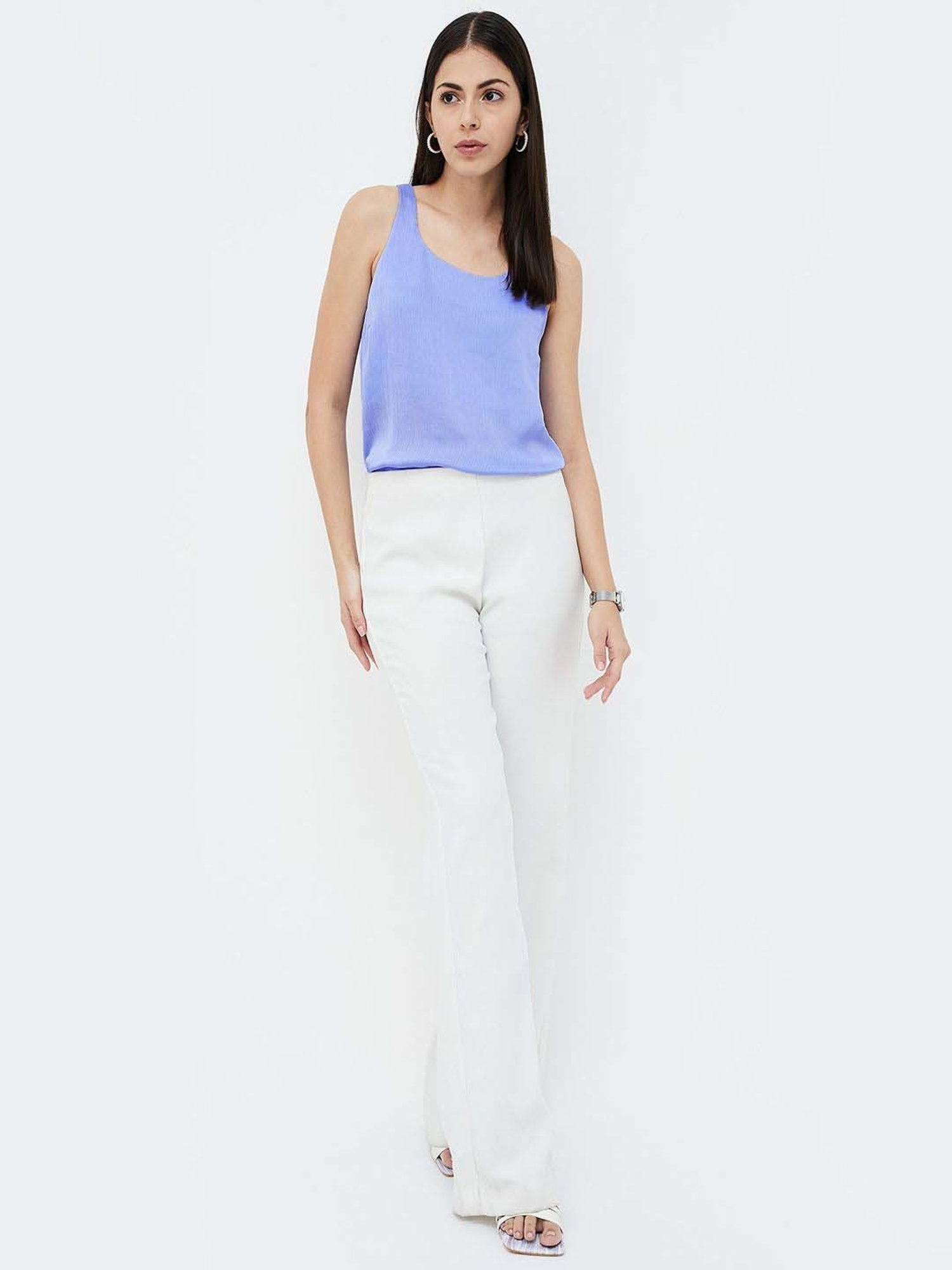 Code by Lifestyle Blue Plain Top