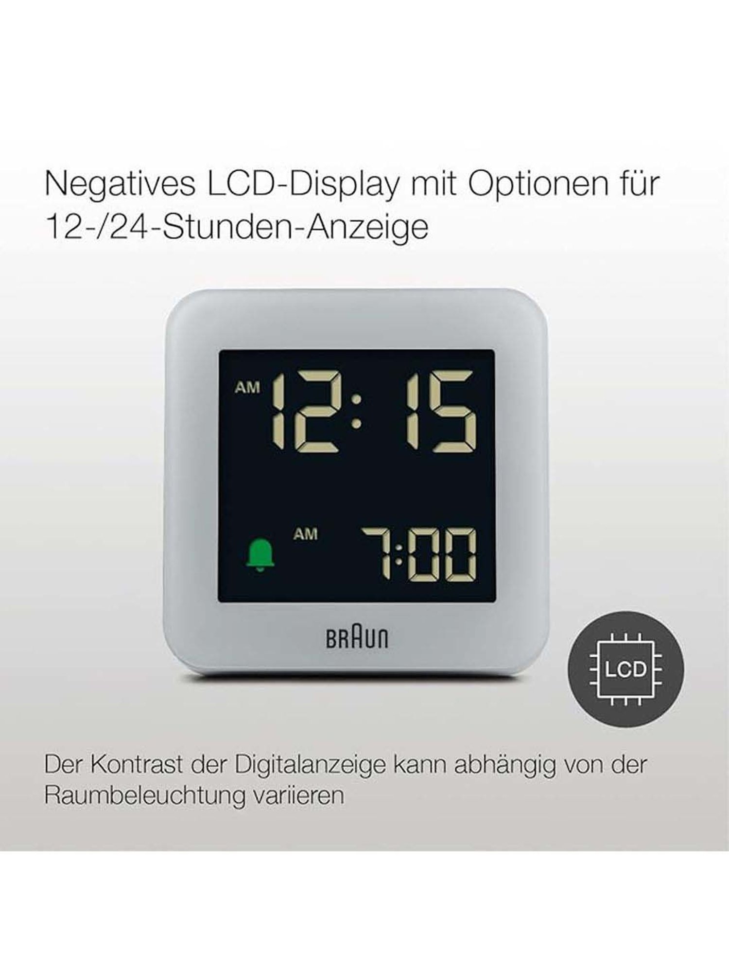 Braun Black Classic Large Analog Wall Clock With Silent Sweep Movement