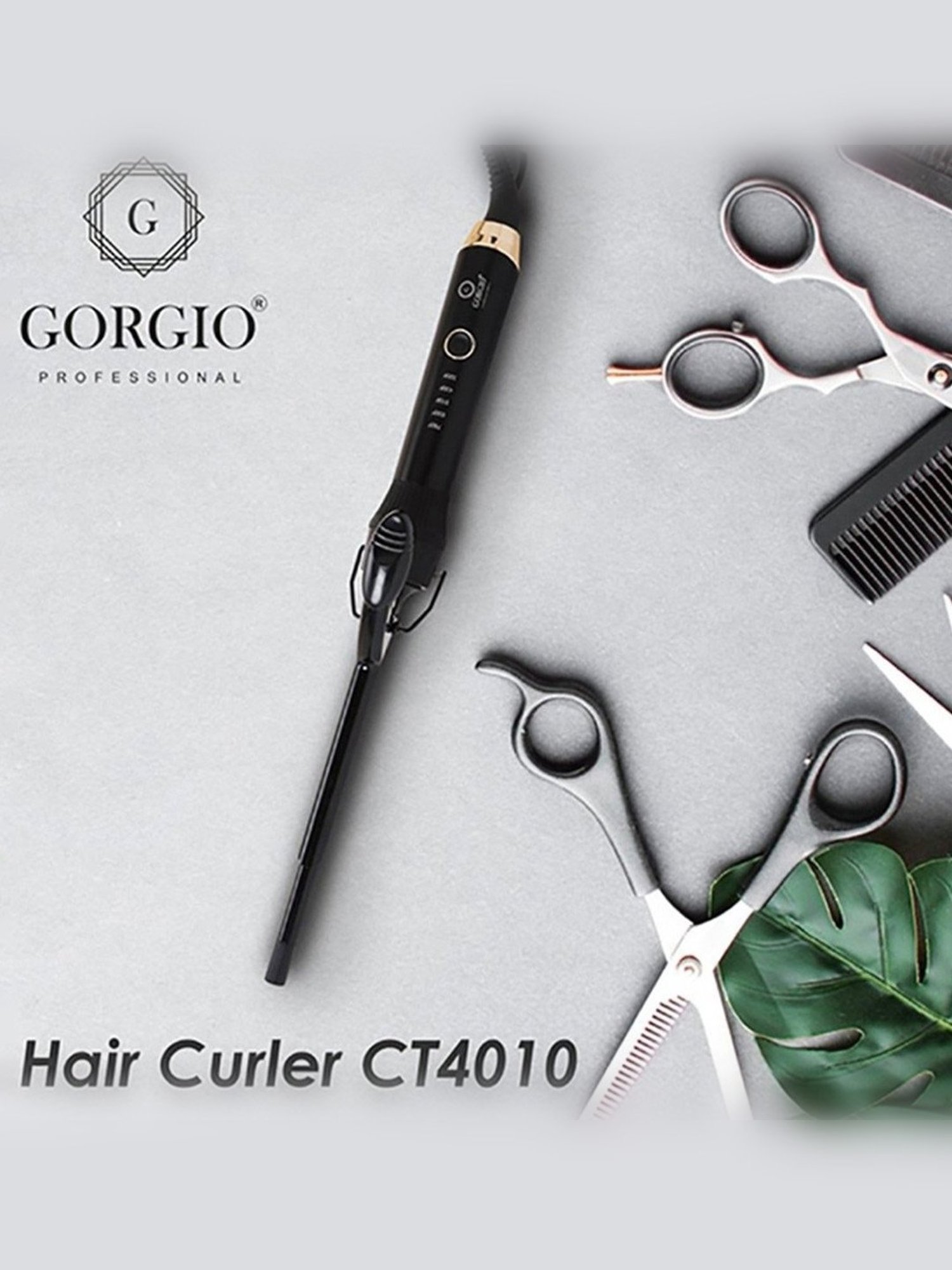 Gorgio Professional CT4010 9mm Hair Curling Tong (Black)