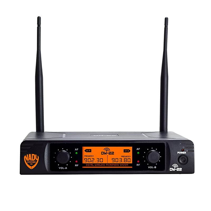 DW22 Dual Digital Wireless Headset Microphone System HM3 Ultralow latency with QPSK modulation XLR and &frac14; outputs UHF rangewith HM3 Unidirectional Headmic