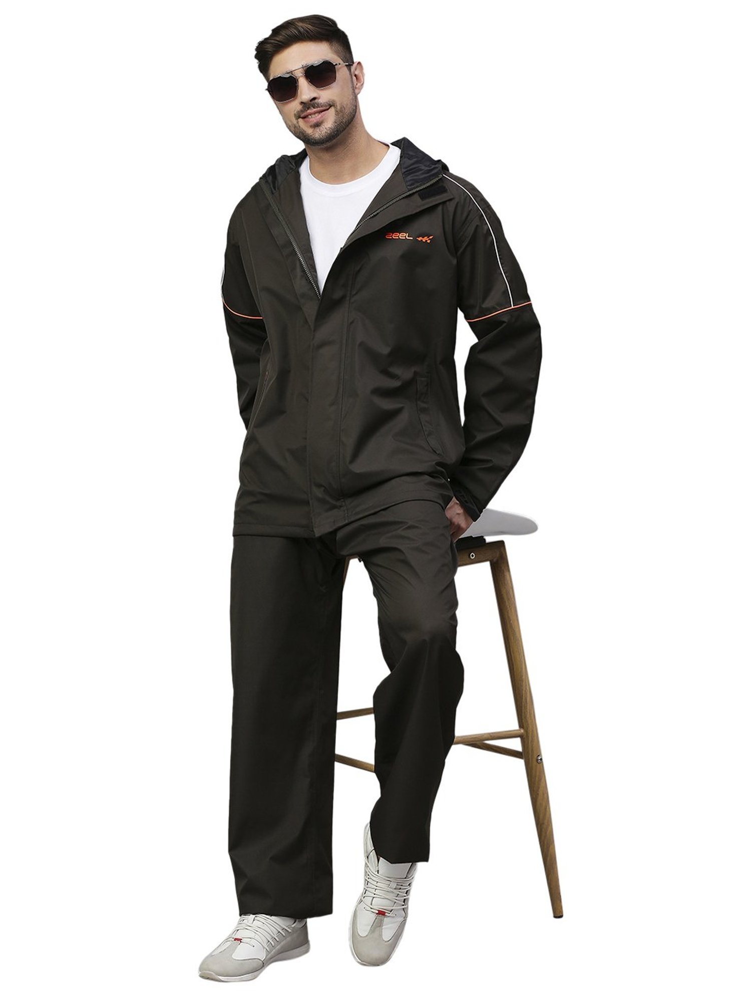 Zeel Olive Green Raincoat Set