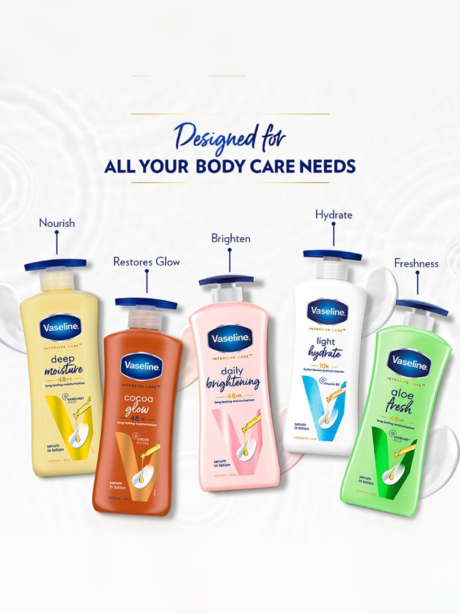 Vaseline Intensive Care Light Hydrate Serum In Lotion - 400 ml