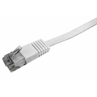 Nexhi UTP Cat 6 Ethernet Cable UnShielded - Ethernet Cable, Faster than Cat5e/Cat5 Network, Flat Cat6 High Speed LAN Wire with Rj45 for Router and Modem (7 feet, White)