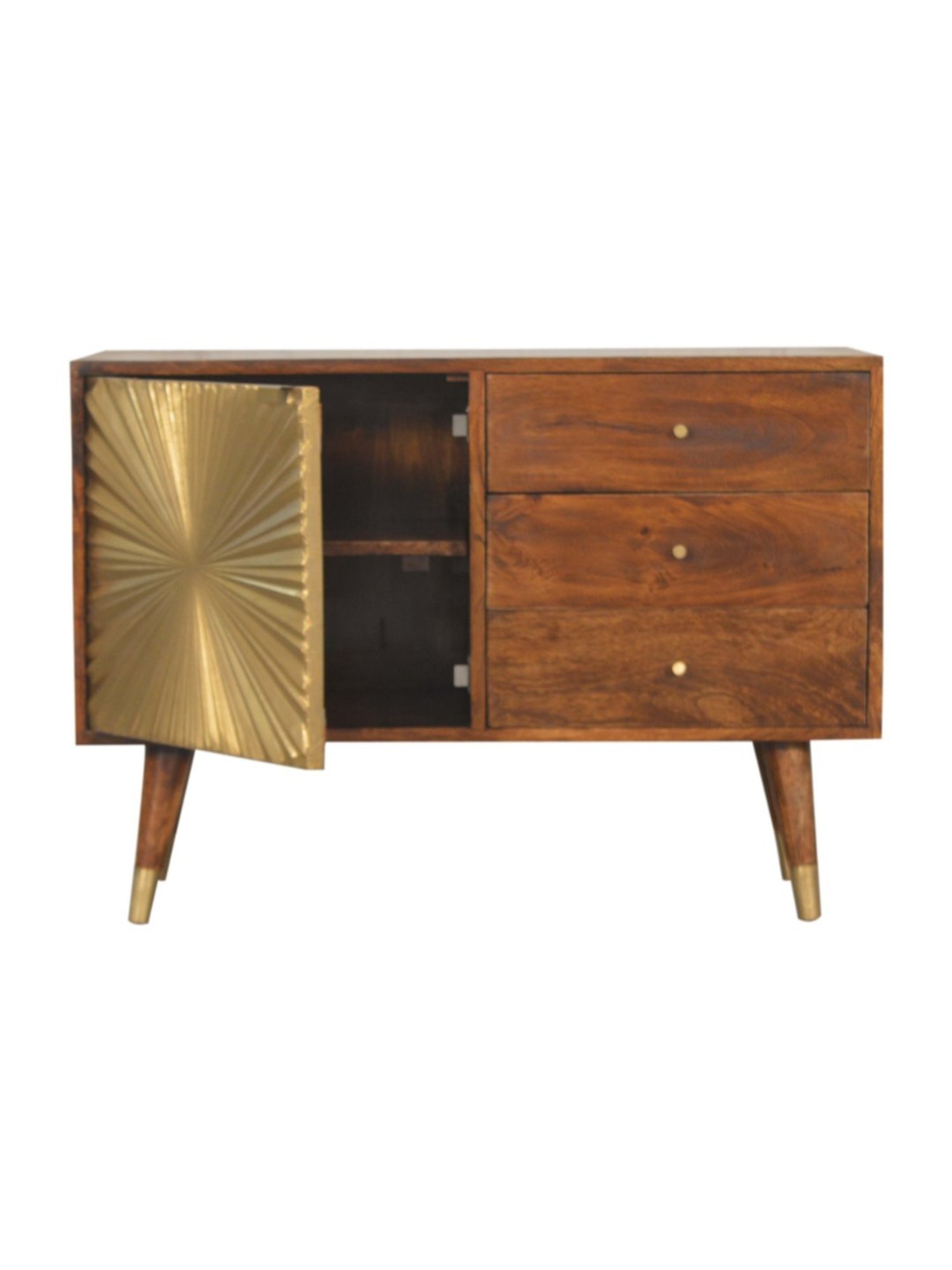 Artisan Furniture Manila Gold & Brown Wood Sideboard