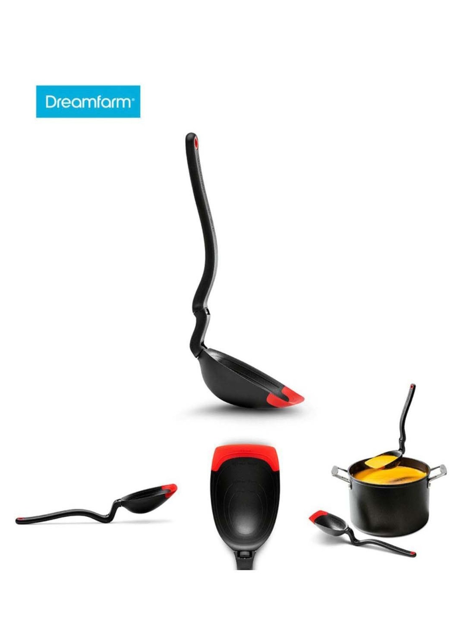 Dreamfarm Red Medium Spadle With Measurements