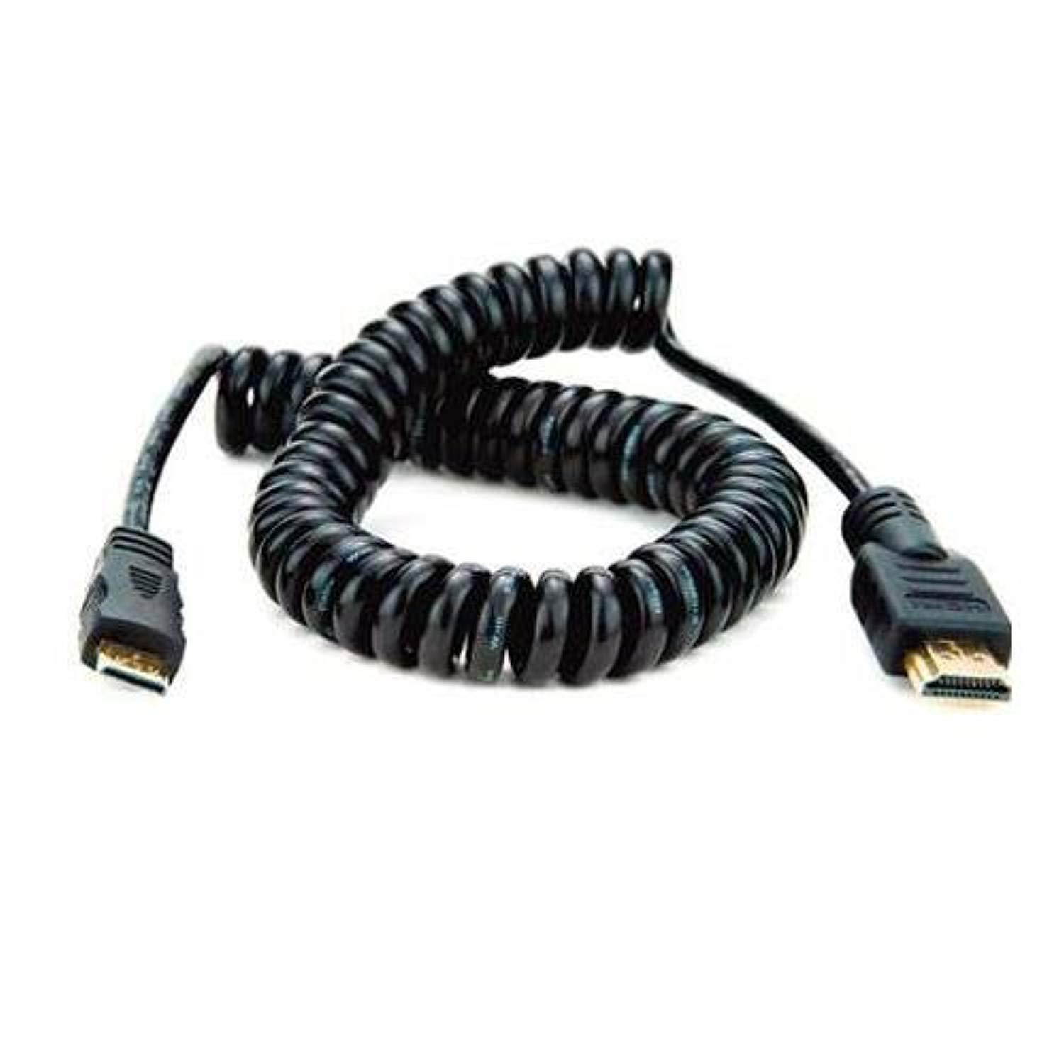 Atomos 50cm (19.68") Coiled Micro HDMI to Full HDMI Cable #ATOMCAB014