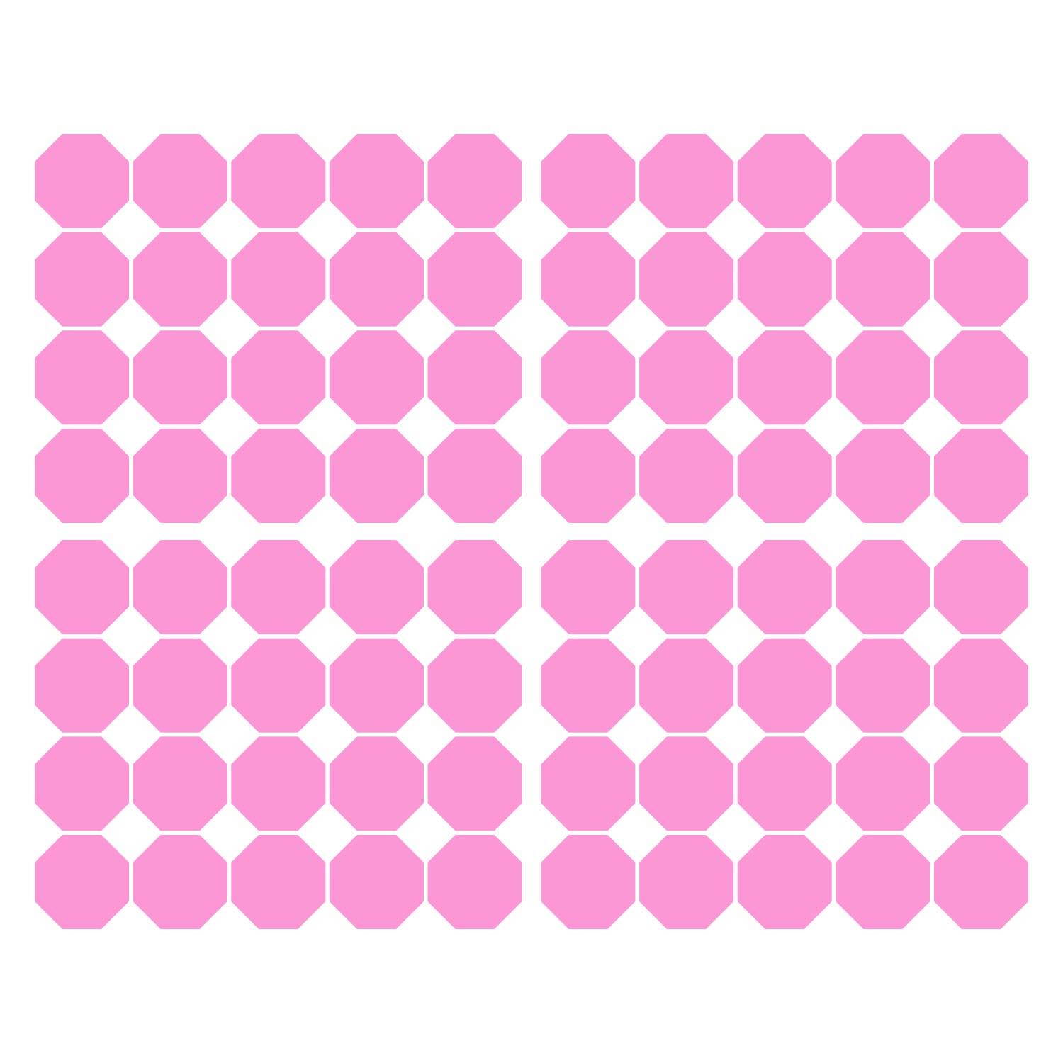 LiteMark 3.5 Inch Black Removable Octagon Decals - Pack of 18