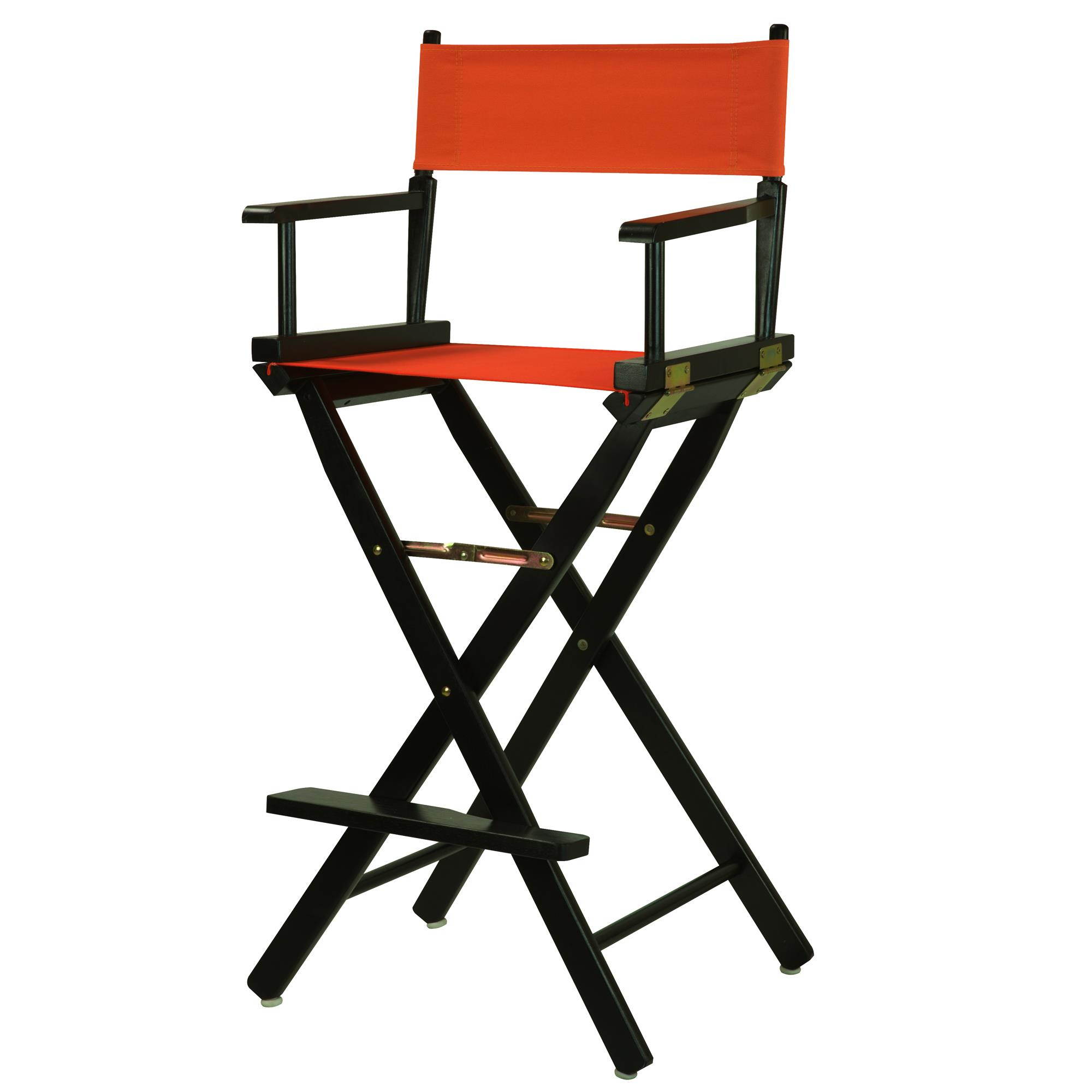 Casual Home 230-02-021-19 30 in. Directors Chair Black Frame with Orange Canvas