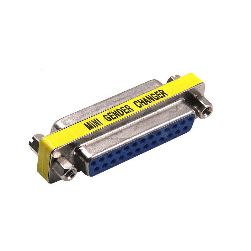 1pcs Newest Mini Gender changer D-SUB DB25 Serial Cable Extended Adapter 25 Pin FeMale to FeMale F/F connector