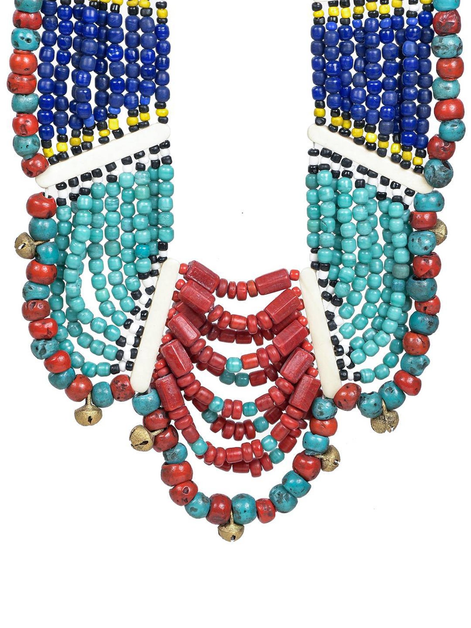 Imli Street Multicolor Vintage Naga Beaded Tribal Necklace