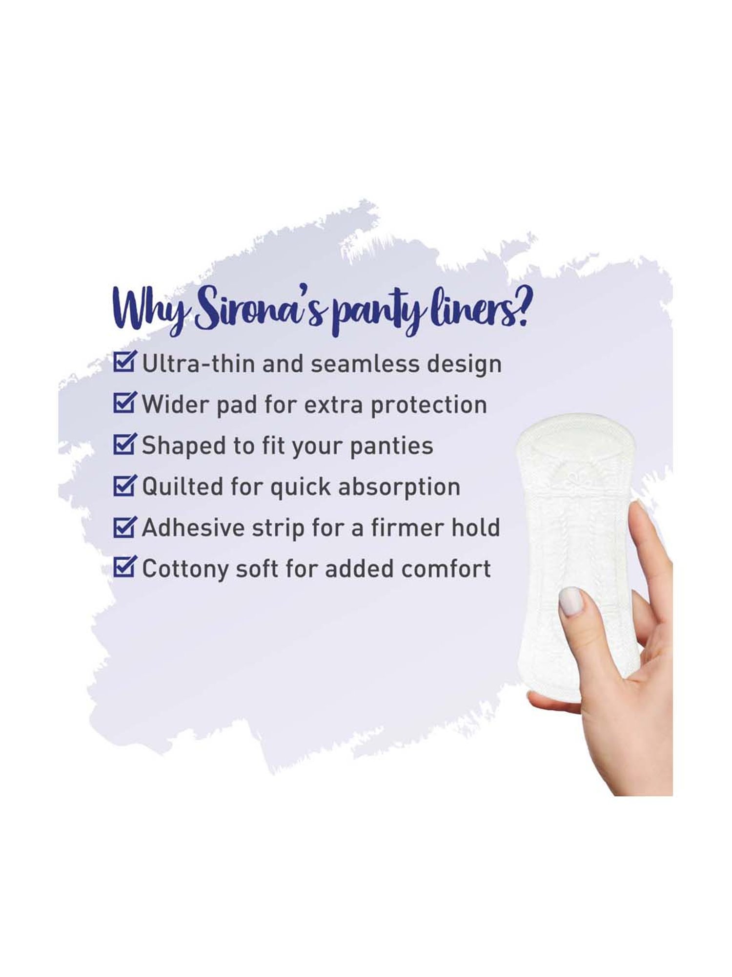 Sirona Dry Comfort Panty Liners Small - 120 Counts