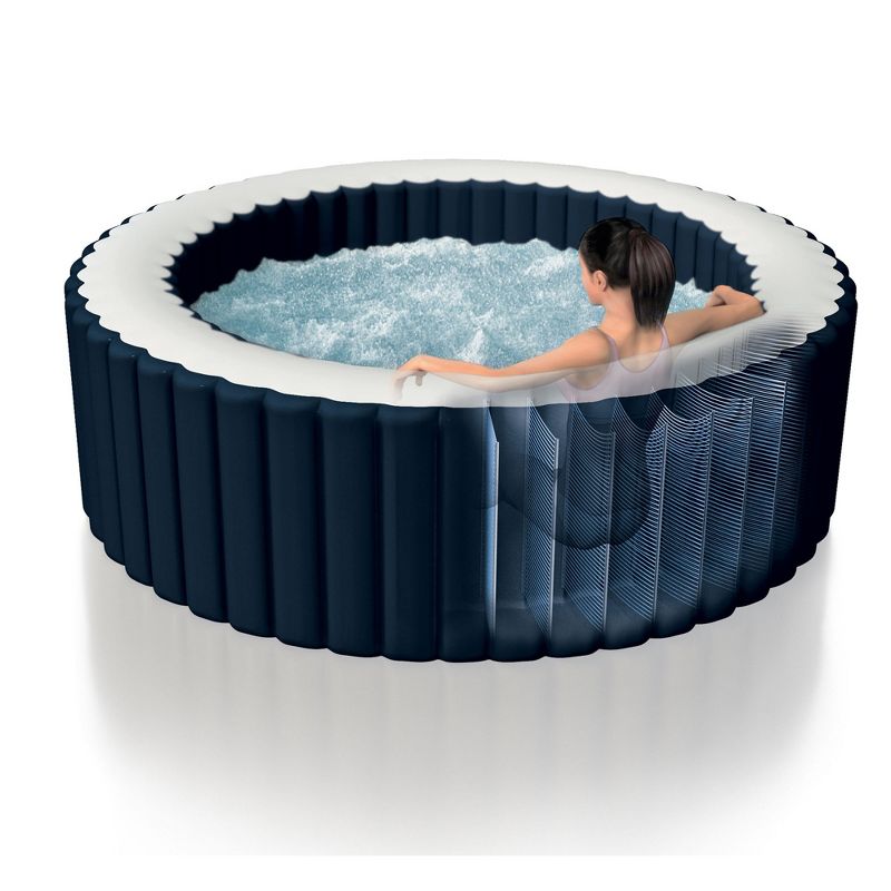 Intex PureSpa 4 Person HotTub, Multi-Colored LED Light & Attachable Cup Holder