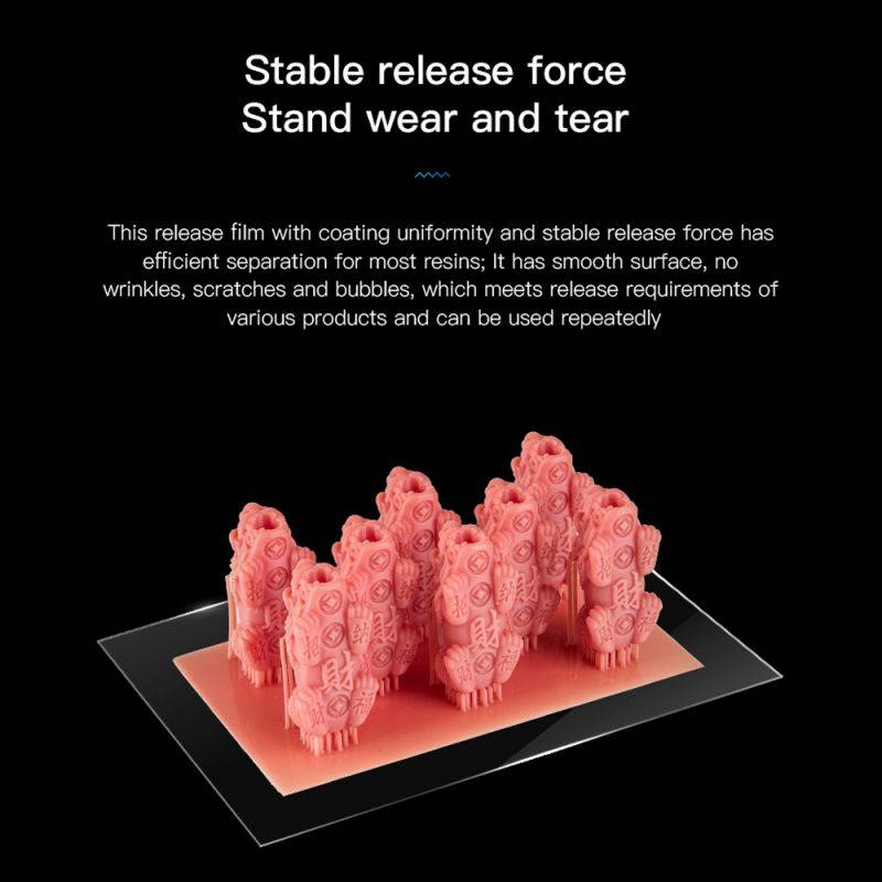 Creality 3D Professional Light-Curing FEP Release Film Sheet 200*140mm High Transmittance Heat Resistant Compatible with LD-001/LD-002/LD-002R Photon SLA DLP Resin 3D Printer