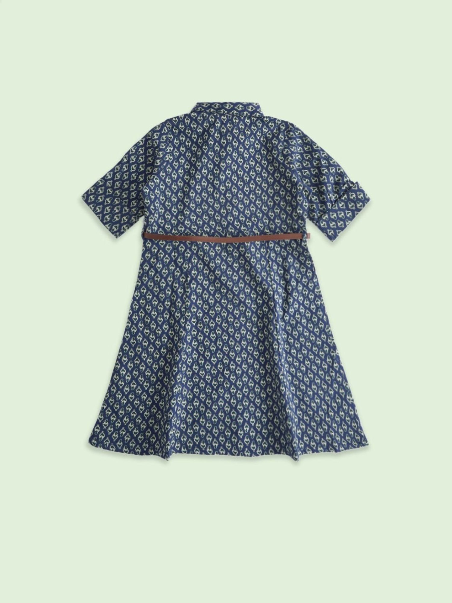 Akkriti by Pantaloons Kids Blue Cotton Printed Party Dress