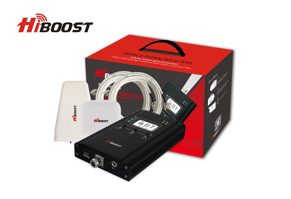 HiBoost Home 15K Smart Link Cell Phone Signal Booster - Coverage upto 15000 sq ft. - F20G-5S-BTW