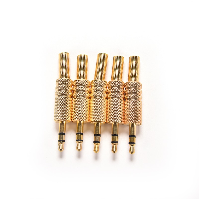 2pcs 3.5mm Stereo Audio Jack Plug Mini 1/8Inch Jack Plug Headphone Male Plug Coax Cable Audio Adapter Connecter Soldering
