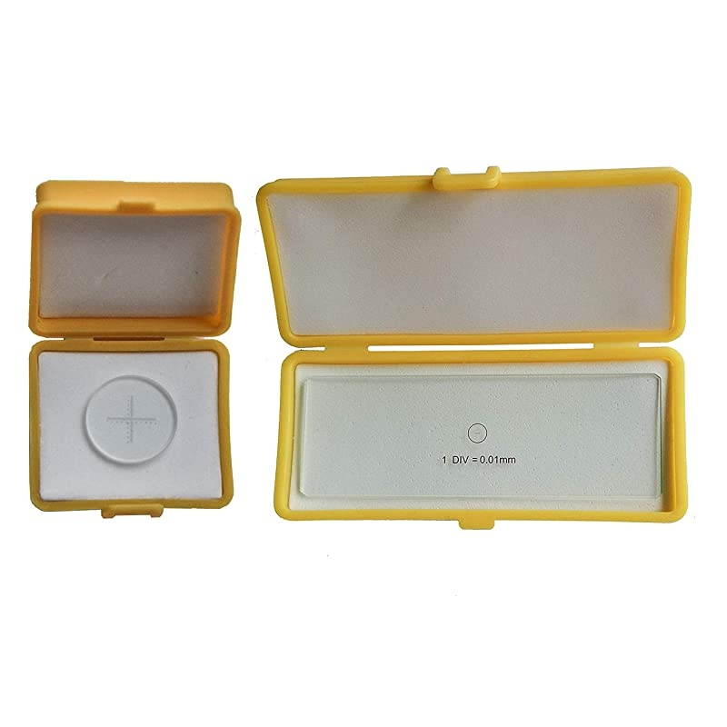 High Precision Ocular Micrometer+0.01mm Stage Micrometer Microscope Micrometer