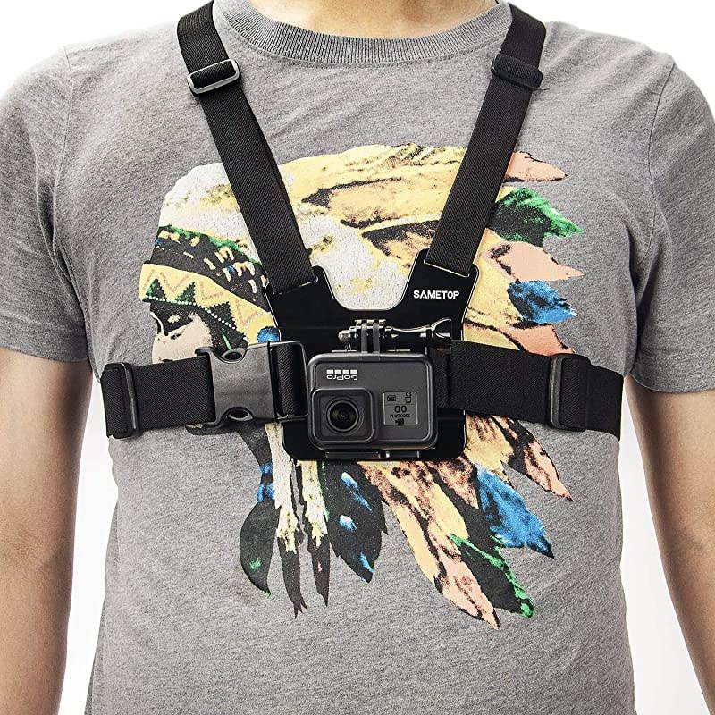 Chest Mount Harness Chesty Head Mount Strap Kit Compatible with GoPro Hero 9 8 Black Hero 7 6 5 4 Session 3+ 3 2 1 Hero 2018 Fusion DJI Osmo Action Cameras