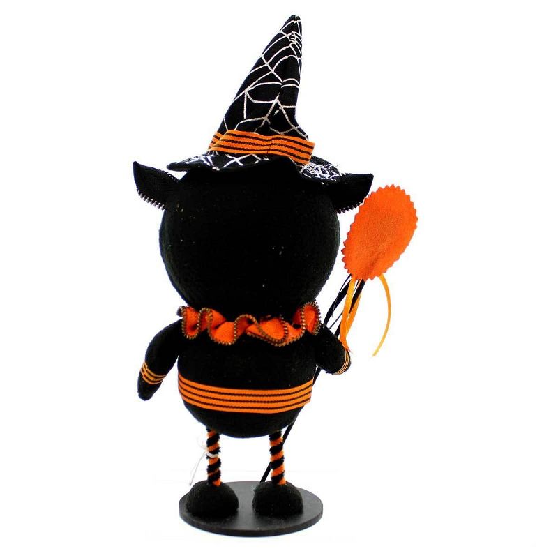 Gallerie II 12" Industrial Cat Zipper Halloween Figure - Black/Orange