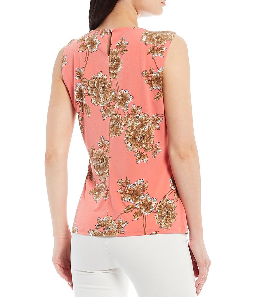 J.McLaughlin Durham Sleeveless Ruffle V-Neck Denim Blouse