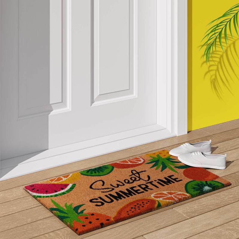 1'6"x2'6" Small Hello Door Mat Black - Threshold™
