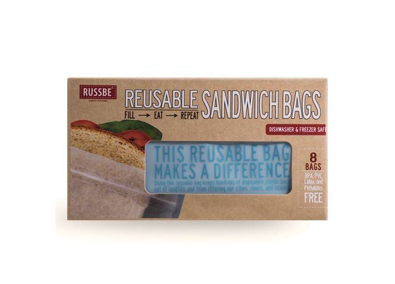 Russbe Reusable Sandwich Bags - 8ct