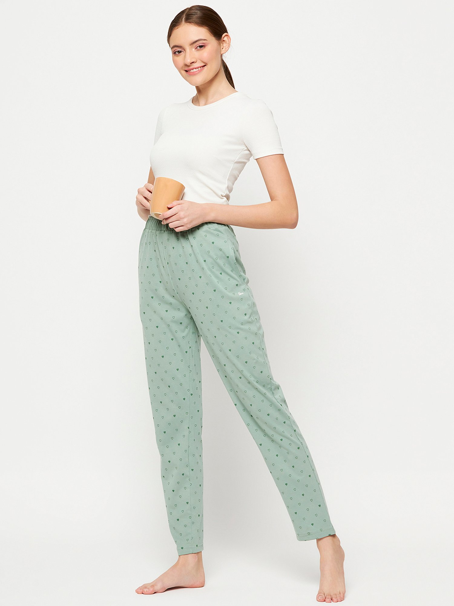 Okane Green Printed Lounge Pants