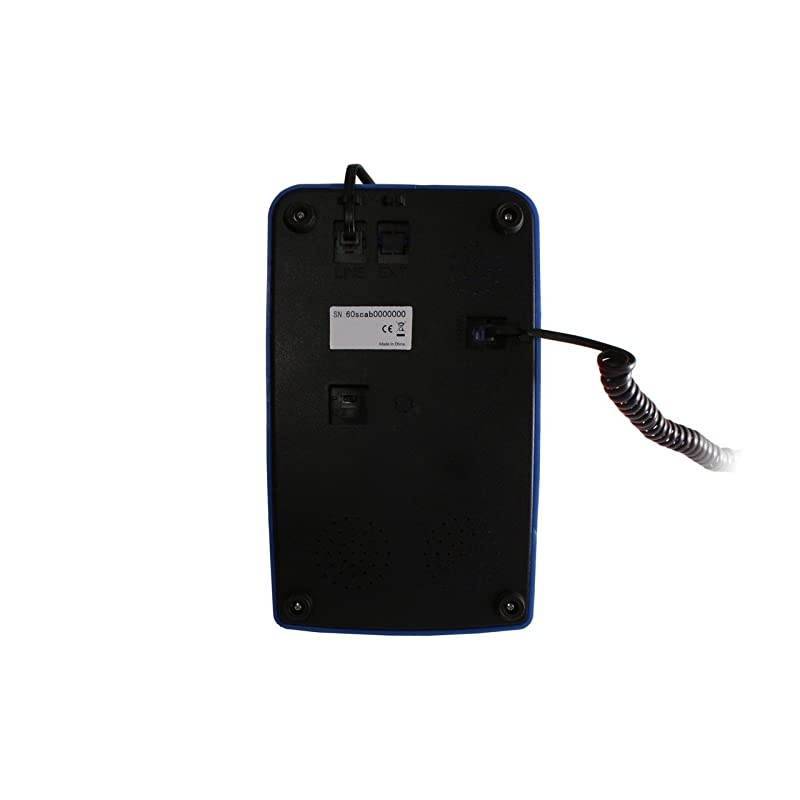 60s Cable with Classic United States Rotary Dial Inlay: Designer Retro Phone/Rotary Dial Telephone/Retro Style Phone/Vintage Telephone/Classic Desk Phone with Rotary Dialler (Blue)